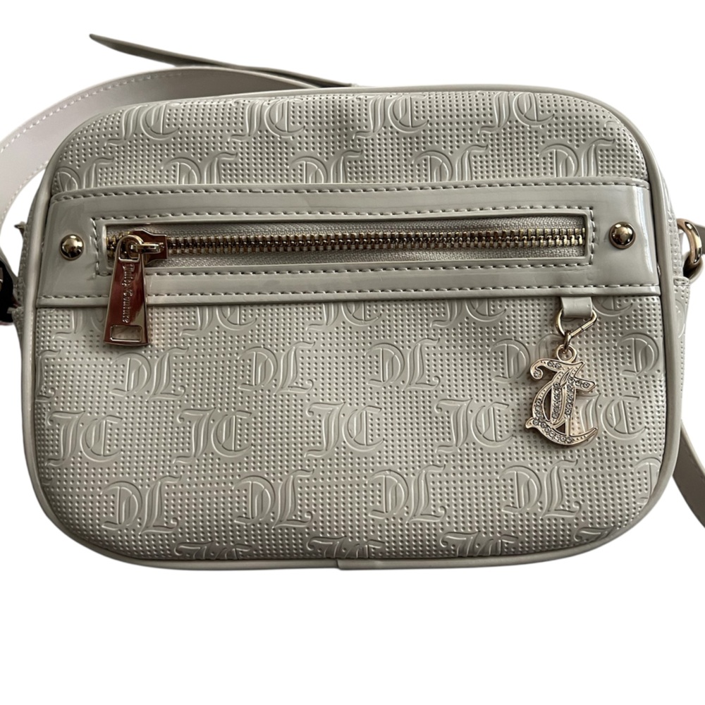 Juicy Couture Cream Crossbody Bag with Embossed Logo, NWT